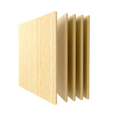 Planche en bambou naturel Falcon 8x8x1/8'' pour graveur et découpeur laser (10 pcs)